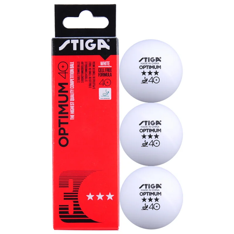 

Stiga table tennis balls 3 star 40+ plastic 40 poly training official ittf approved seamed ping pong ball