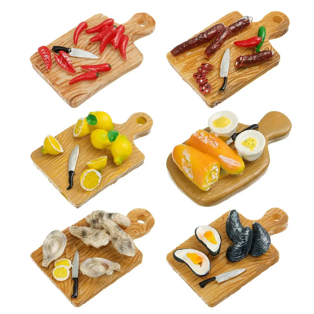 

Dollhouse Creative Resin Refrigerator Magnet Three-dimensional Mini Cutting Board Simulation Gift