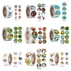 Наклейки Детские, 500 шт.рулон, с животными, зоопарком, стикеры классических игрушек