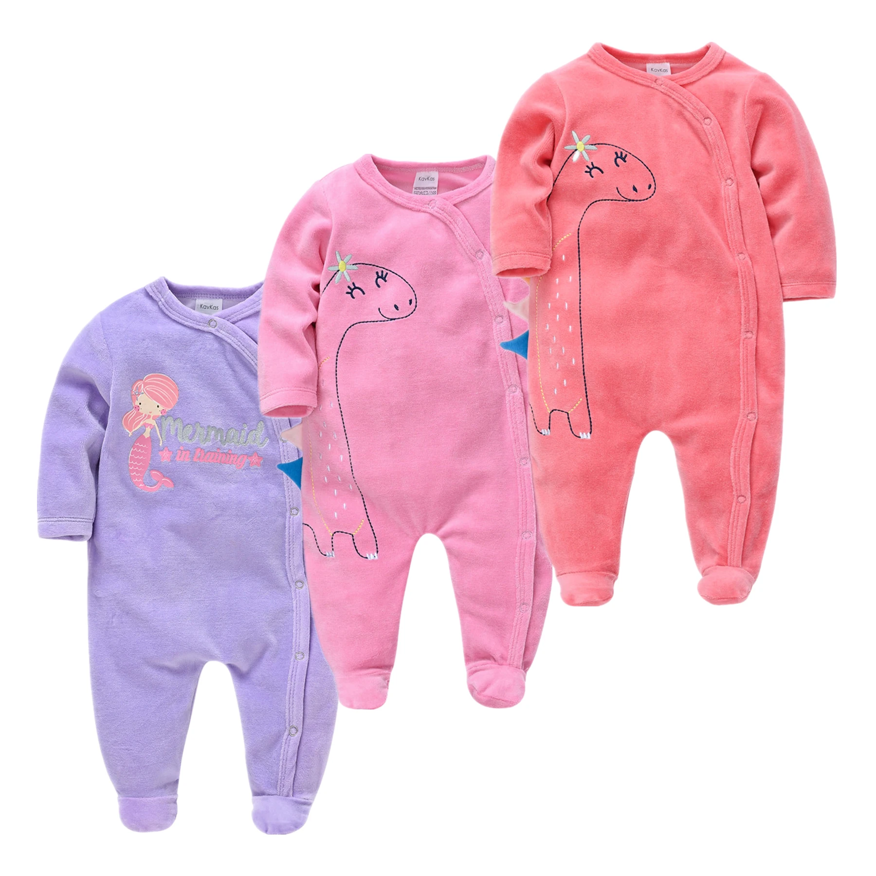 Пижама для новорожденных девочек 3 шт. на осень/зиму |