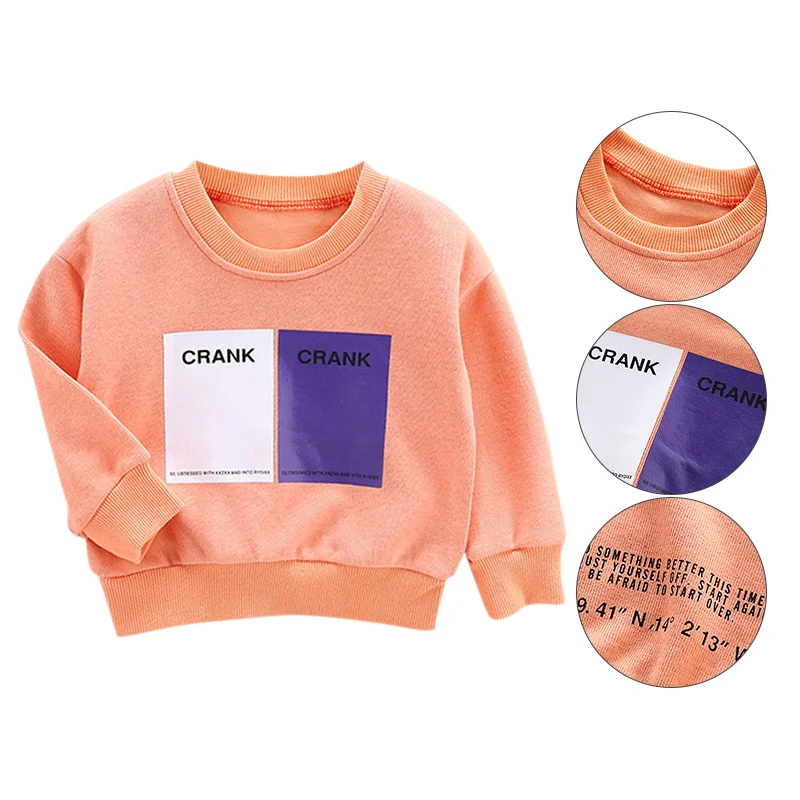 Одежда для маленьких мальчиков От 0 до 4 лет Простые повседневные топы с буквенным