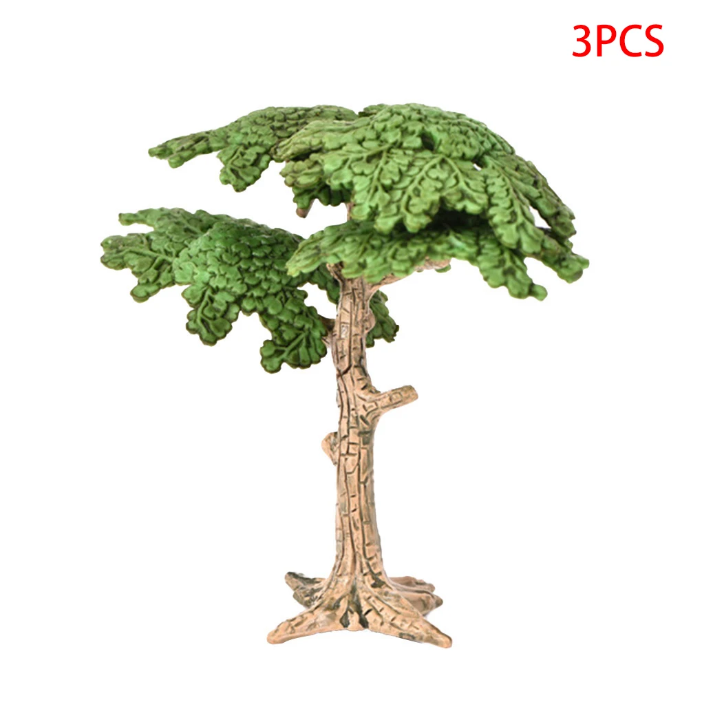 

3 Pieces Miniature Fairy Garden Pine Trees Mini Plants Dollhouse Decor Accessories Gardening Ornament