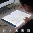 Светодиодные доски для рисования A3A4A5, 3 уровня, с регулируемой яркостью, USB-столик для письма, с плавным затемнением, светильник для спальни