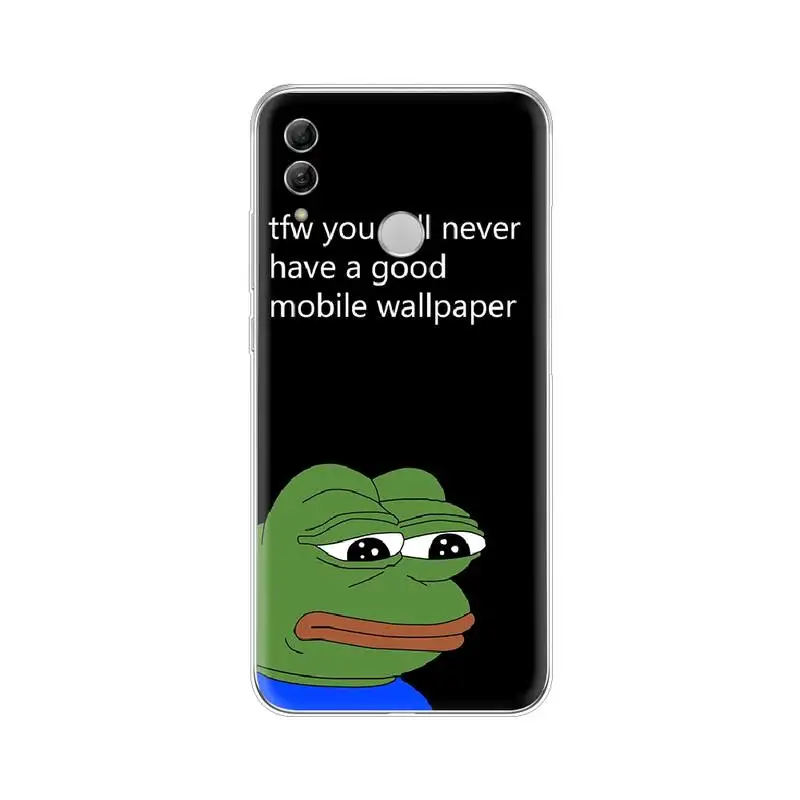 Мягкий чехол для телефона из ТПУ smug frog pepe Huawei Honor 10 10i 20 5C 7 7A 8A 8S 8X 9 9X Pro