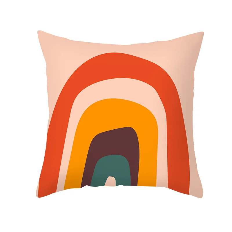 

Ins Nordic Minimalist Abstract Morandi Pillowcase Peach Skin Cushion Cover 45*45 Throw Pillow Home Decor Pillowcover Decoration