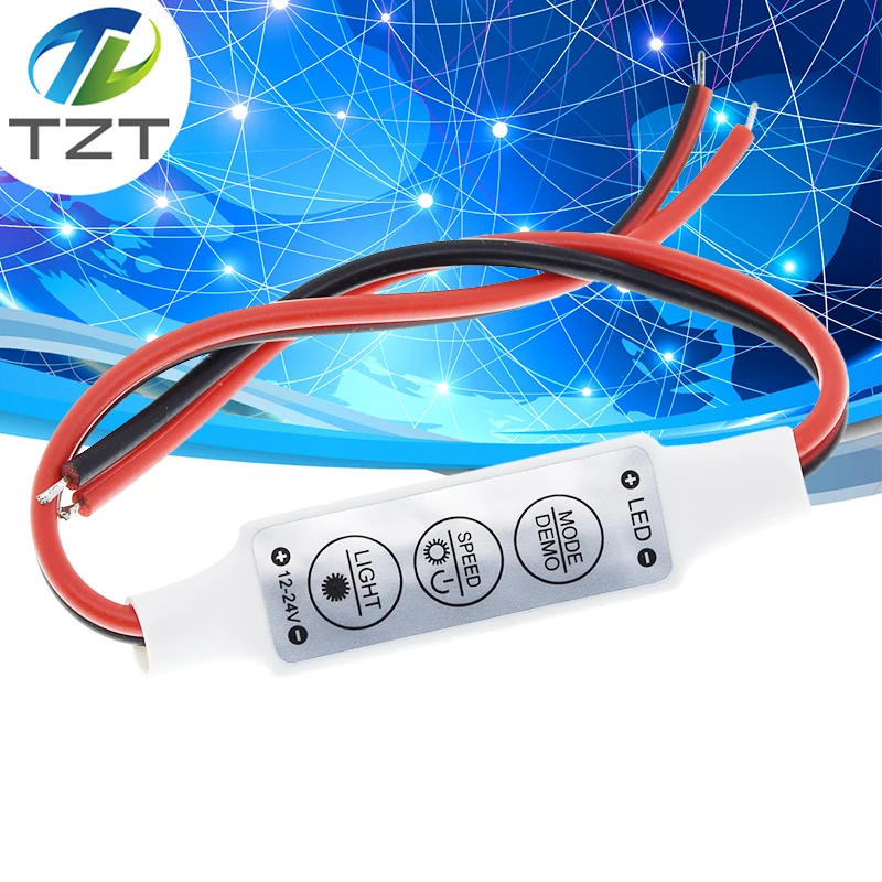 Регулятор яркости светодиодной ленты RGB контроллер постоянного тока 12 В 24