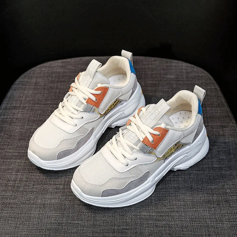 

LZJ Fashion Women Shoes Summer Mesh Breathable Platform Thick Sole Shoes Ladies Footwear Women Chunky Sneakers Zapatos Mujer