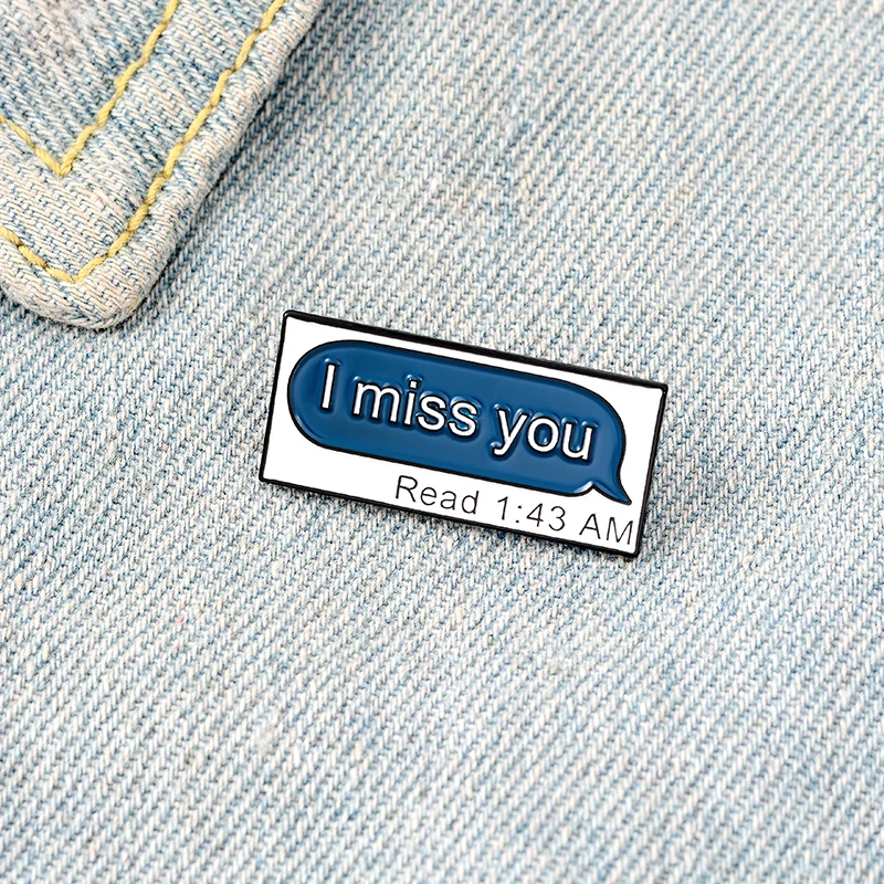 Эмалированная булавка I miss you для чтения милое доброе утро признание сообщение
