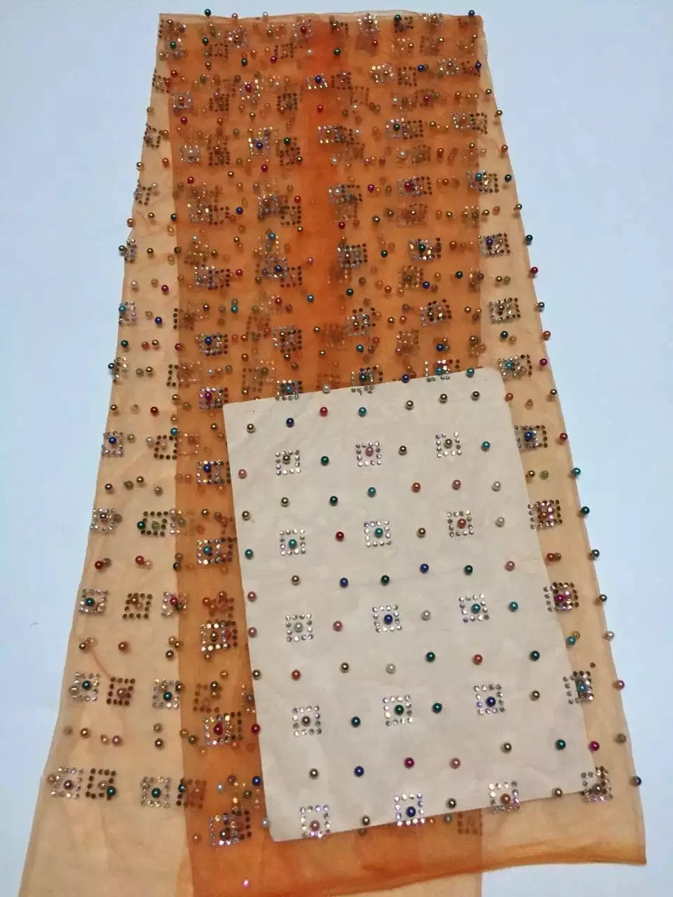 

5yards/piece Sale African Lace Free Shipping ! African Net Lace High Quality French Fabric with Stones Embroidery ALC-D5702