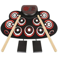 electronic drum set practice drum pad roll up potable drum kit with headphone jack built in speaker drum sticks