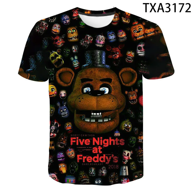 

Summer Casual Hot sale 3D Printed T-shirt Fnaf Boy Girl Kids Short Sleeve T shirt Streetwear Men Women Children Cool Tops Tee