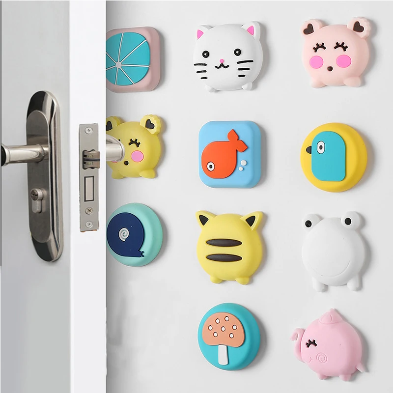 

Fashion Cute Cartoon Door Crash Pad Door Stopper Thickening Mute Door Fenders Wall Fenders Rubber Fender Lock Protective Pad