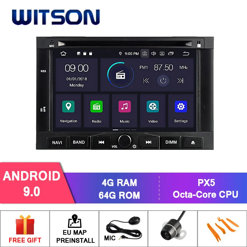 PX5 Android 9.0 WITSON Android 9,0 ips HD экран для PEUGEOT 3008/5008 2009-2011 Автомобильный DVD 4 Гб ram+ 64 Гб FLASH 8 Восьмиядерный стерео+ DVR/wifi+ DSP+ DAB - Цвет: PX5 Android 9.0