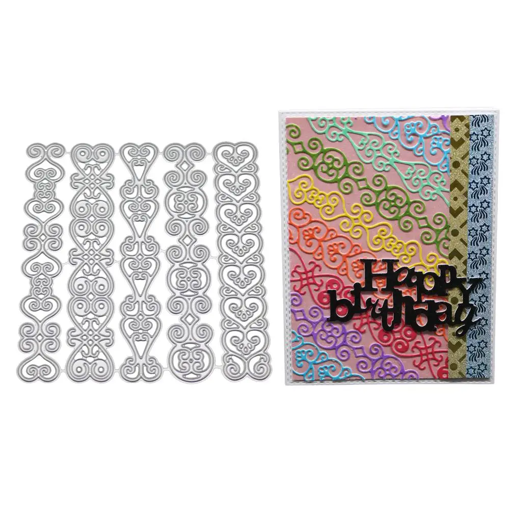 HiMISS четыре шнурка режущие штампы трафарет металлическая форма шаблон для DIY