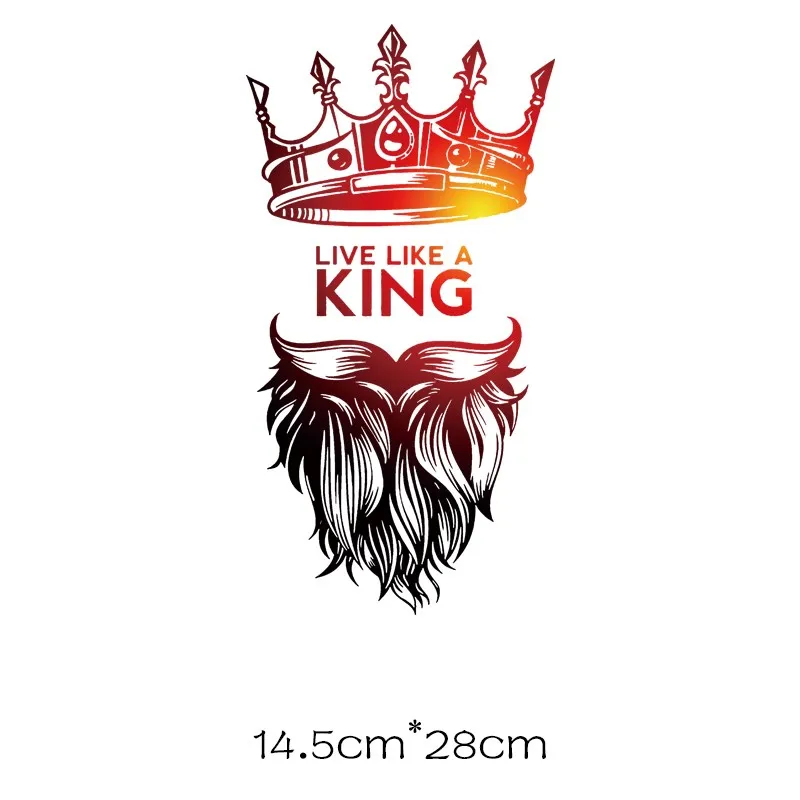 Термонаклейки для одежды корона лев полосы термо Стикеры на одежде