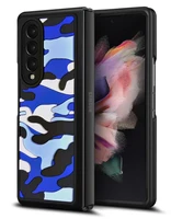 camouflage cloud anti fall protective shell case for samsung galaxy z fold3 5g