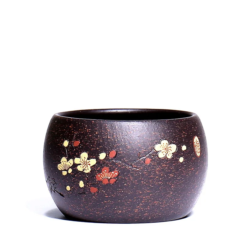 Исинская сырая рудная почва черный золотой песок Zisha чайная чашка маленькая