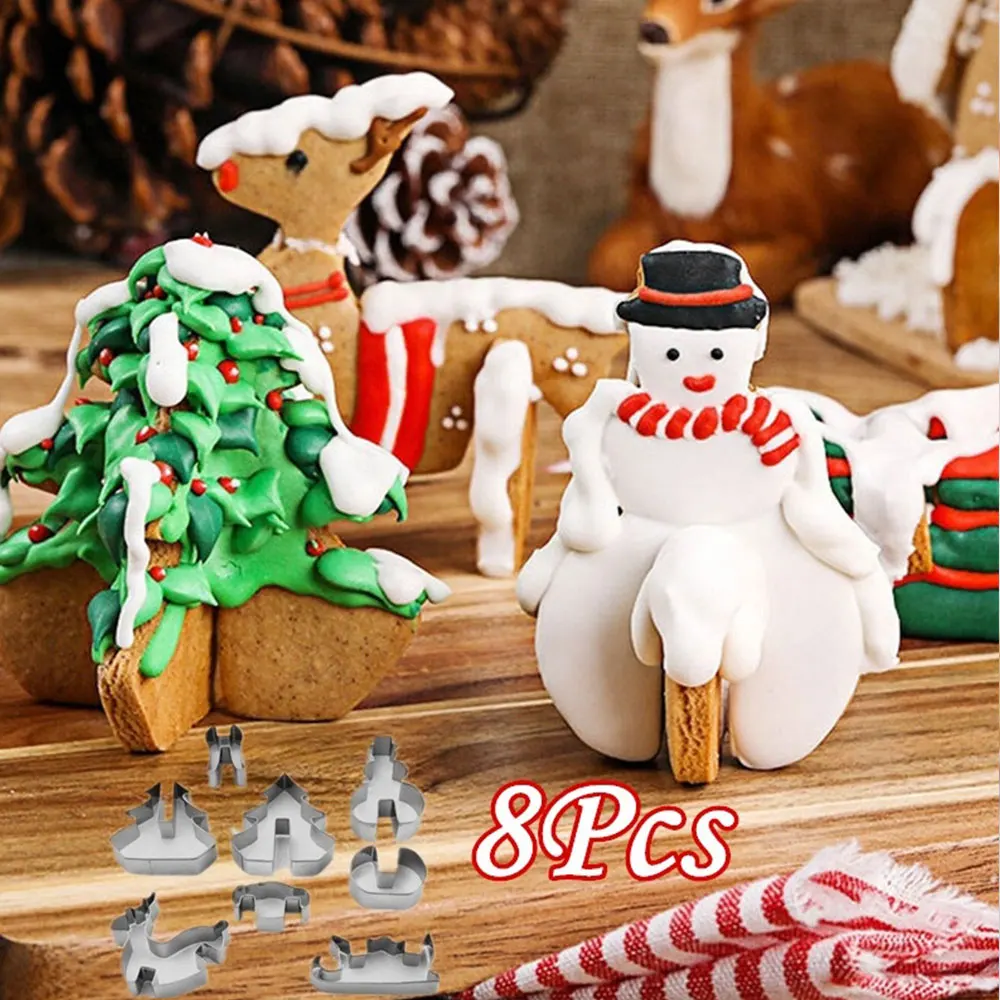 8/10/18 шт. имбирный хлеб DIY рождественское печенье резак для печенья аксессуары