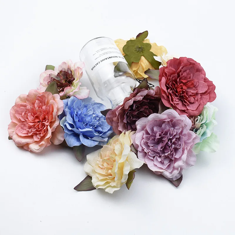 2/5/10 шт. шелковые цветы пиона для скрапбукинга|Искусственные и сухие цветы| |