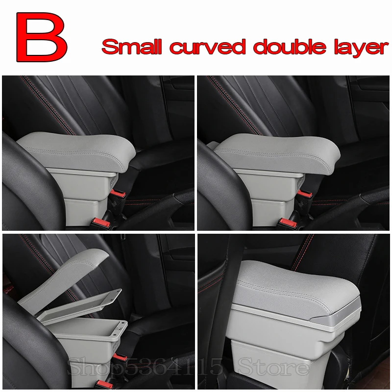 gray Для Suzuki Swift Handrail центральной консоли ящик для хранения+ держатель стакана, пепельница+ зарядка через USB - Название цвета: gray