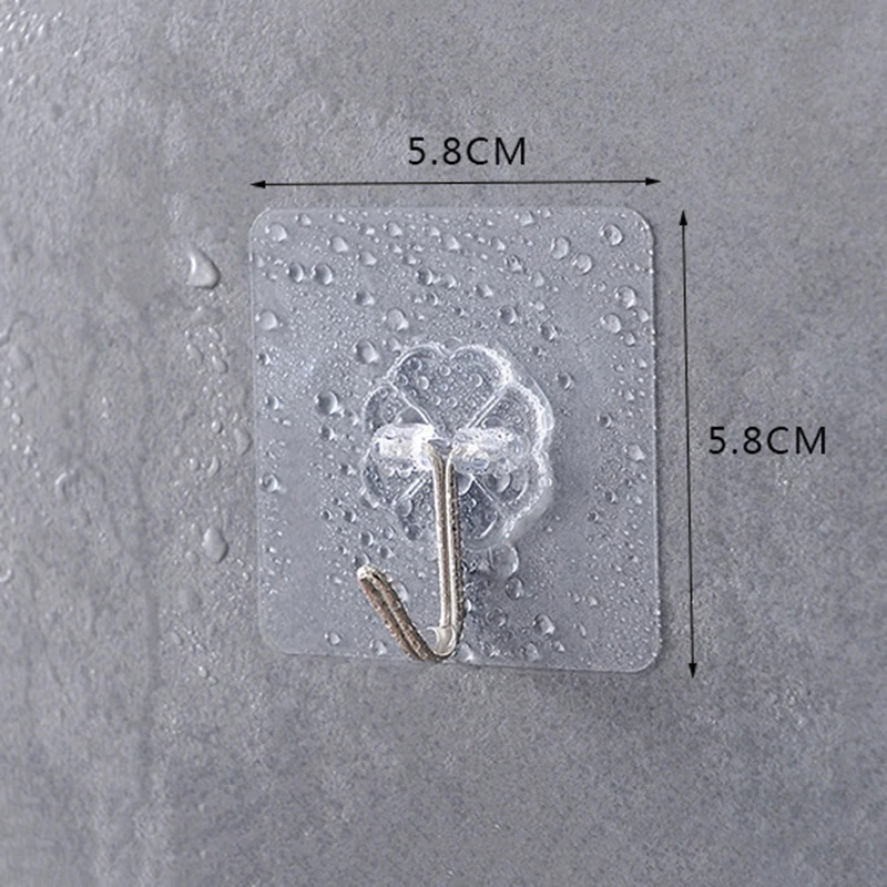 

5PCS Hanger Hook Kitchen Suction Cup Adhesive Wall Vacuum Sucker Heavy Bathroom TransparentLoad Rack Stainless Steel Transparen