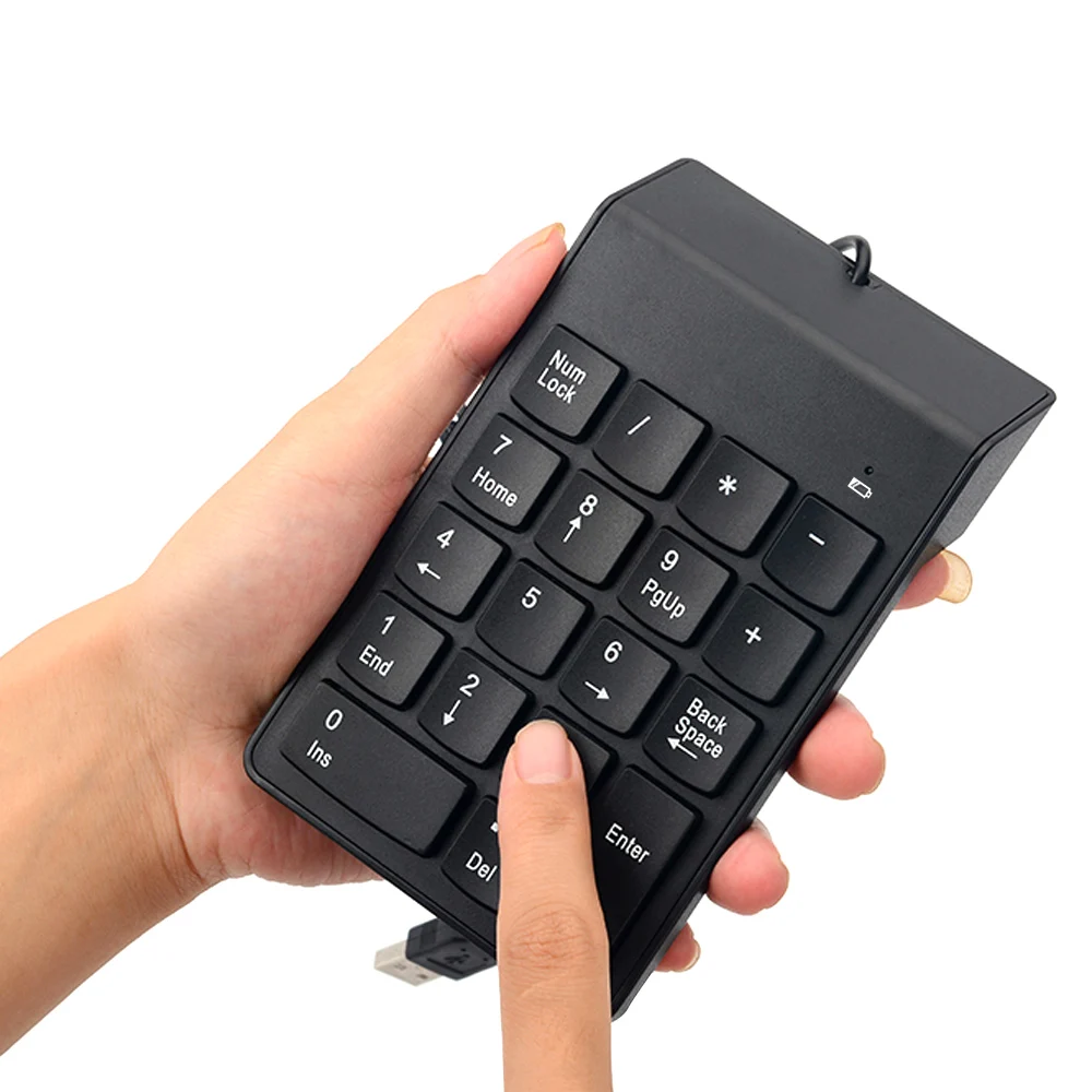 Проводная цифровая клавиатура с USB тонкая мини-панель цифрами 18 клавишами для