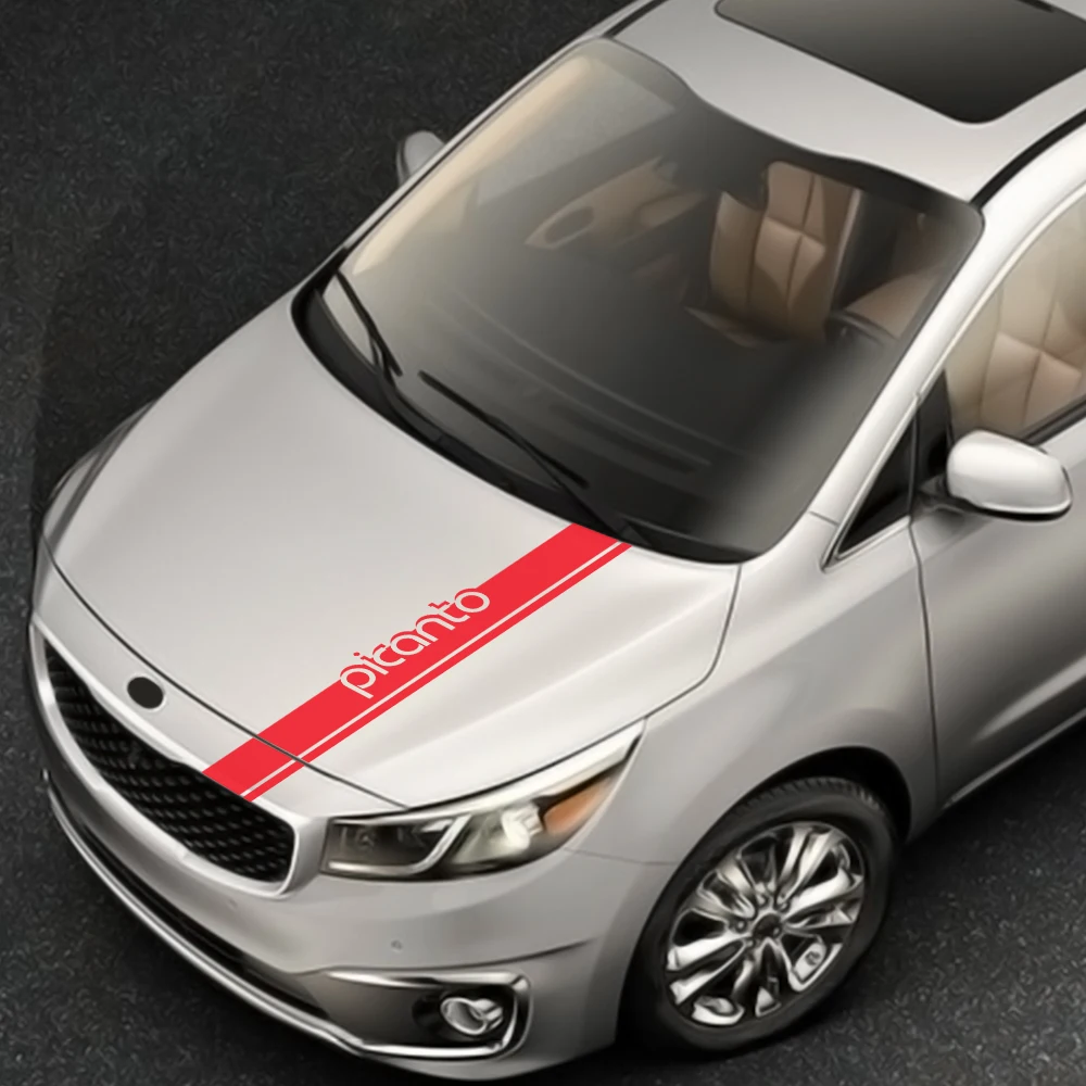 Наклейки на капот автомобиля для Kia Sportage 3 4 QL Rio K2 Optima Sorento Picanto Ceed Forte Cadenza K9 Soul -