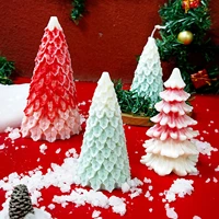 3d christmas tree silicon mould diy pine cedar aromatic candle making resin soap mold christmas gifts craft supplies home decor