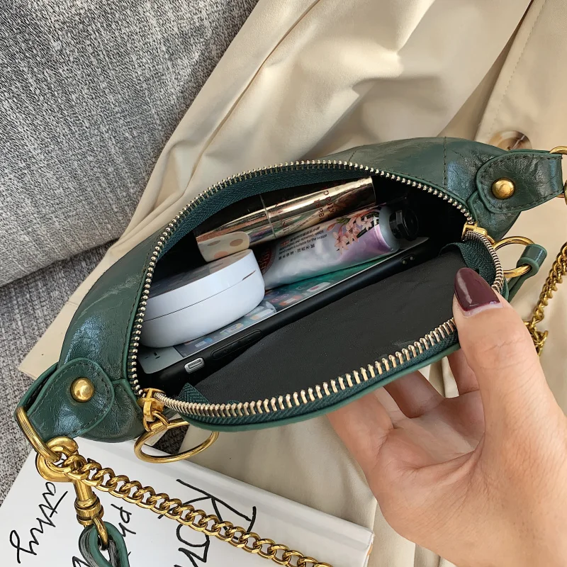 

JONON Fashion Quality PU Leather Crossbody Bags For Women 2021 Chain Small Shoulder Simple Bag Lady Travel Handbags and Purses