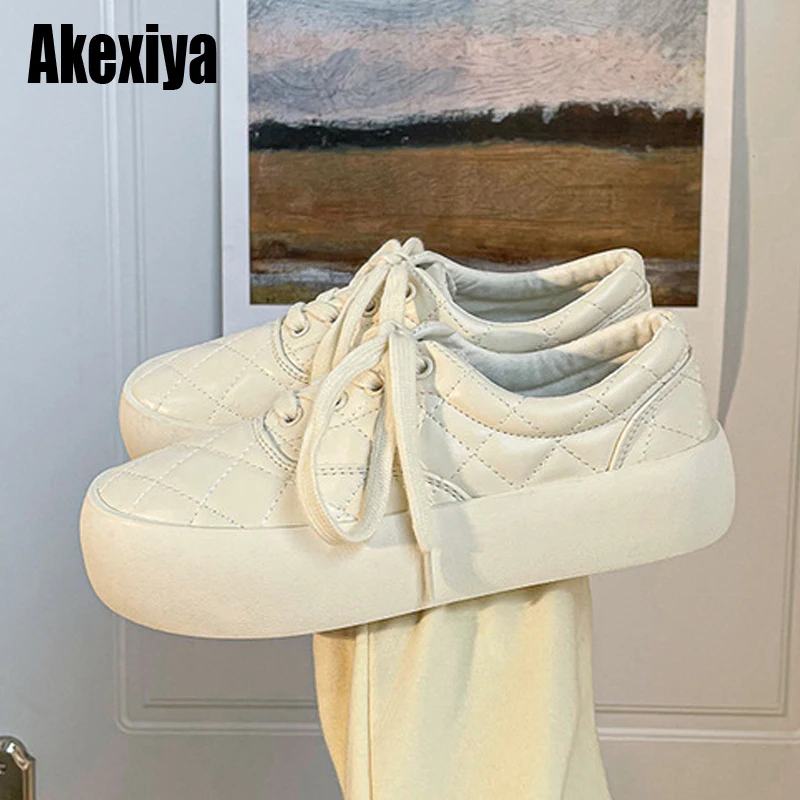 

Autumn ladies sneakers round toe flat casual shoes fashion women's all-match walking shoes BC1343