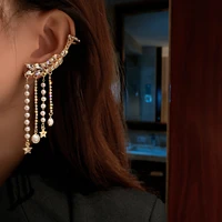 oliraft 2021 trend punk fashion elegant long crystal tassel stars hanging earrings ladies teens wholesale earrings date party