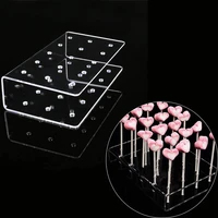 acrylics lollipops holder 2pcsset 15 holes candy lollipop display racks for baking coffee shop tableware wedding baby shower