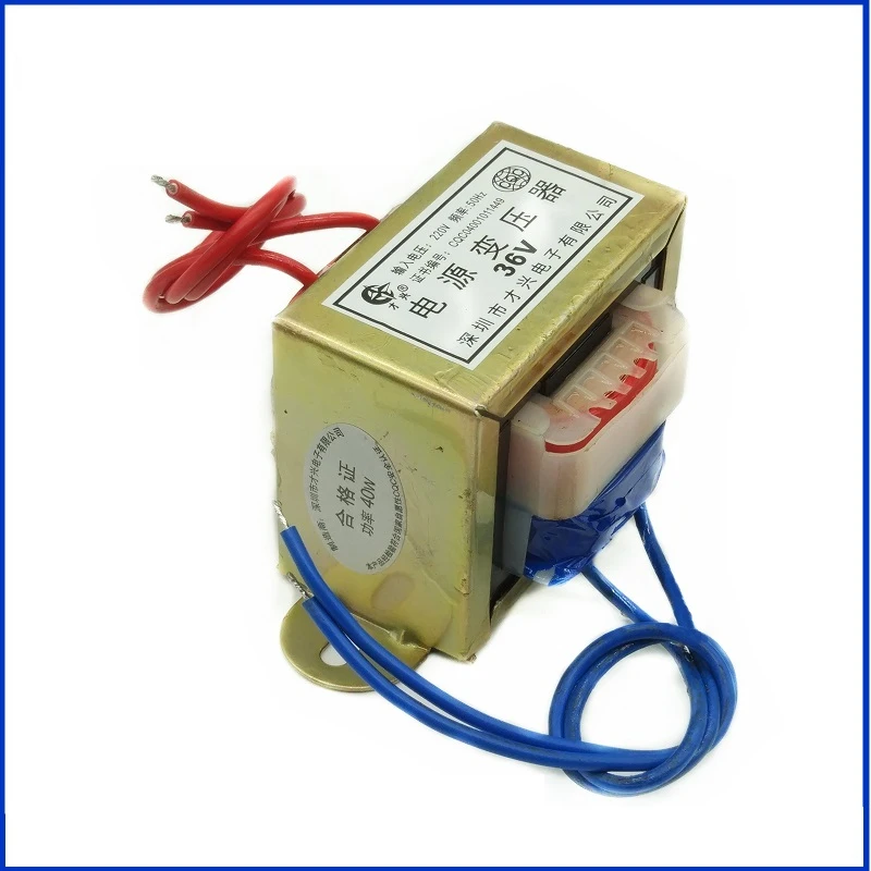 Мощность трансформатор EI66 40 Вт 40VA трансформатор 220V 36V Мощность трансформатор AC36V/1A