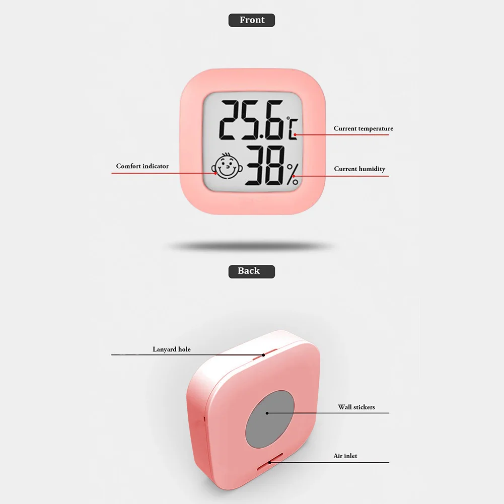 

Mini Indoor Thermometer Household Electric Digital Thermometer And Hygrometer Easy To Read For Bedroom Study Children's Room