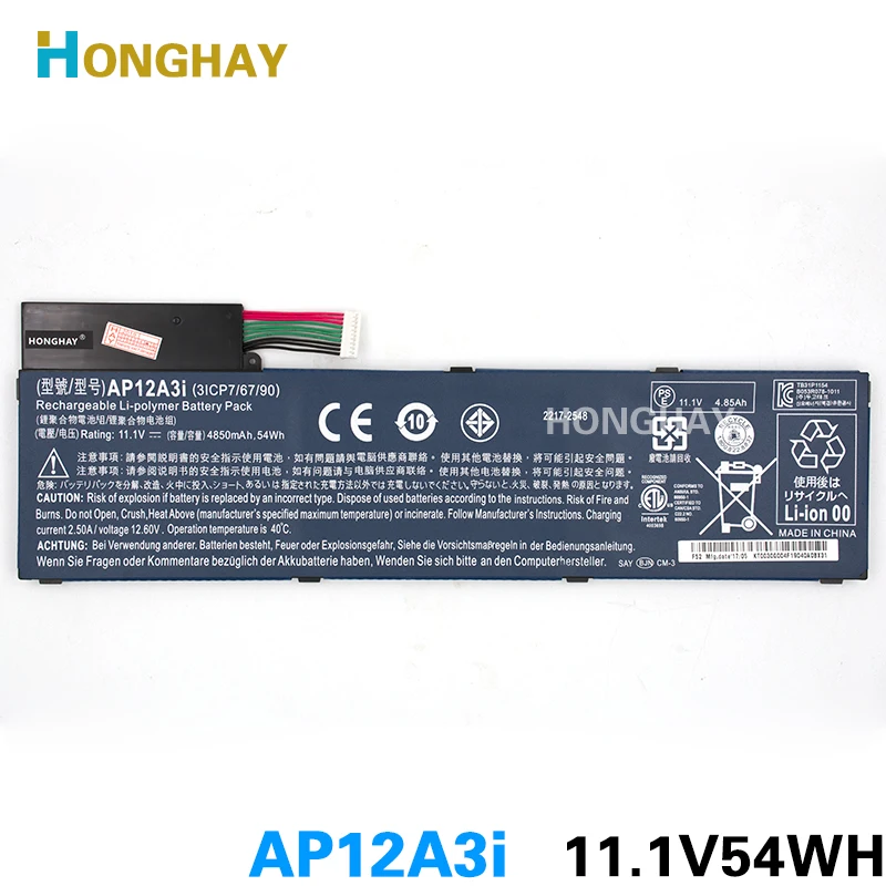 HONGHAY AP12A3i ноутбук Батарея для Acer Aspire Iconia w700 сроки ультра M3 M5 M3-581 M5-481 M5-581 AP12A4i M3-581TG