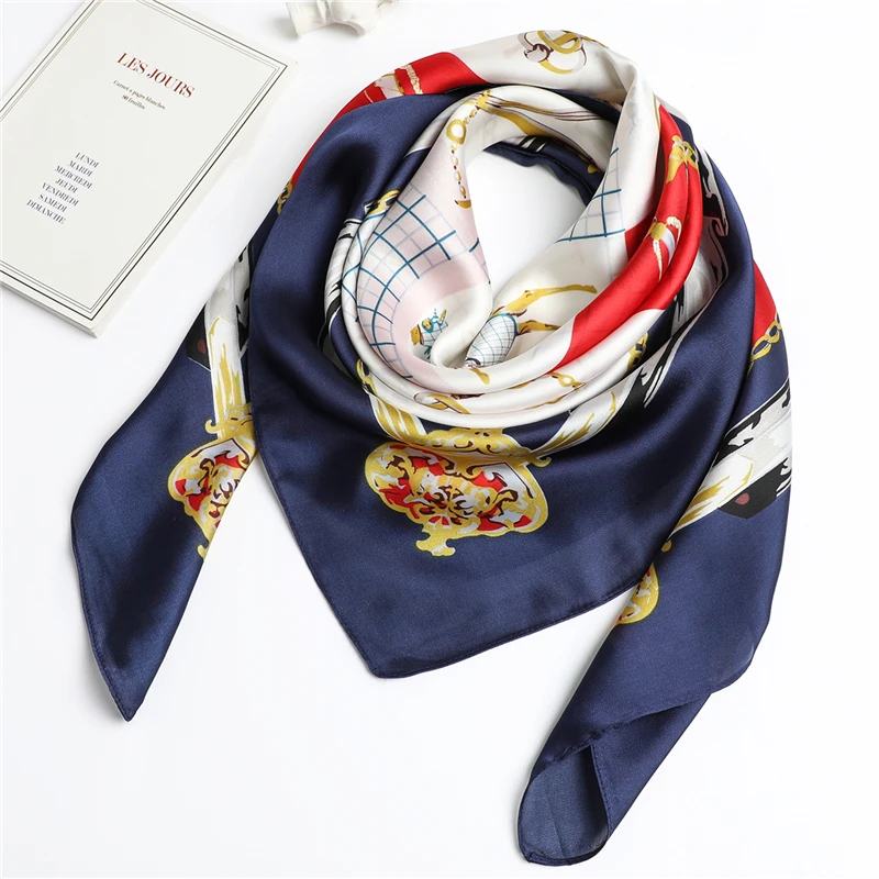 Фото 2021 Summer Square Scarf Big Size Hair Neckerchief Hajabs Head Wraps Bandana Accessories Fashion Female Scarves New 2021 Summer Square Scarf Big Size Hair Neckerchief Hajabs Head Wraps Bandana Accessories Fashion Female Scarves New