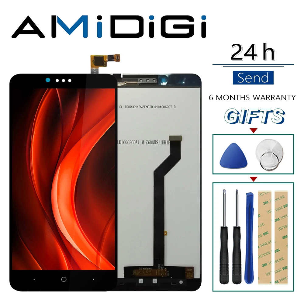 ЖК дисплей с сенсорным экраном и дигитайзером в сборе для ZTE Zmax Pro Z981 Сменное