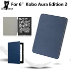 Защитный чехол для Kobo Aura Edition 2 6 '', тонкий Чехол-книжка с подставкой, Магнитный чехол + Защитная пленка + стилус