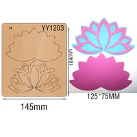 the new lotus knife mold gift card decorative embossing mold is compatible with most manual die cutting yy1203