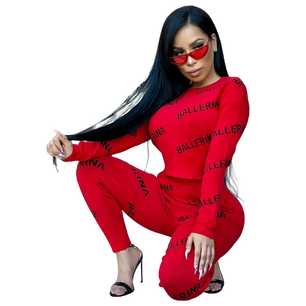 Новый модный осенний комплект из двух предметов 2019 укороченный топ + зауженные