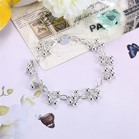 fashion gorgeous charm jewelry wedding beautiful silver bracelets beads women