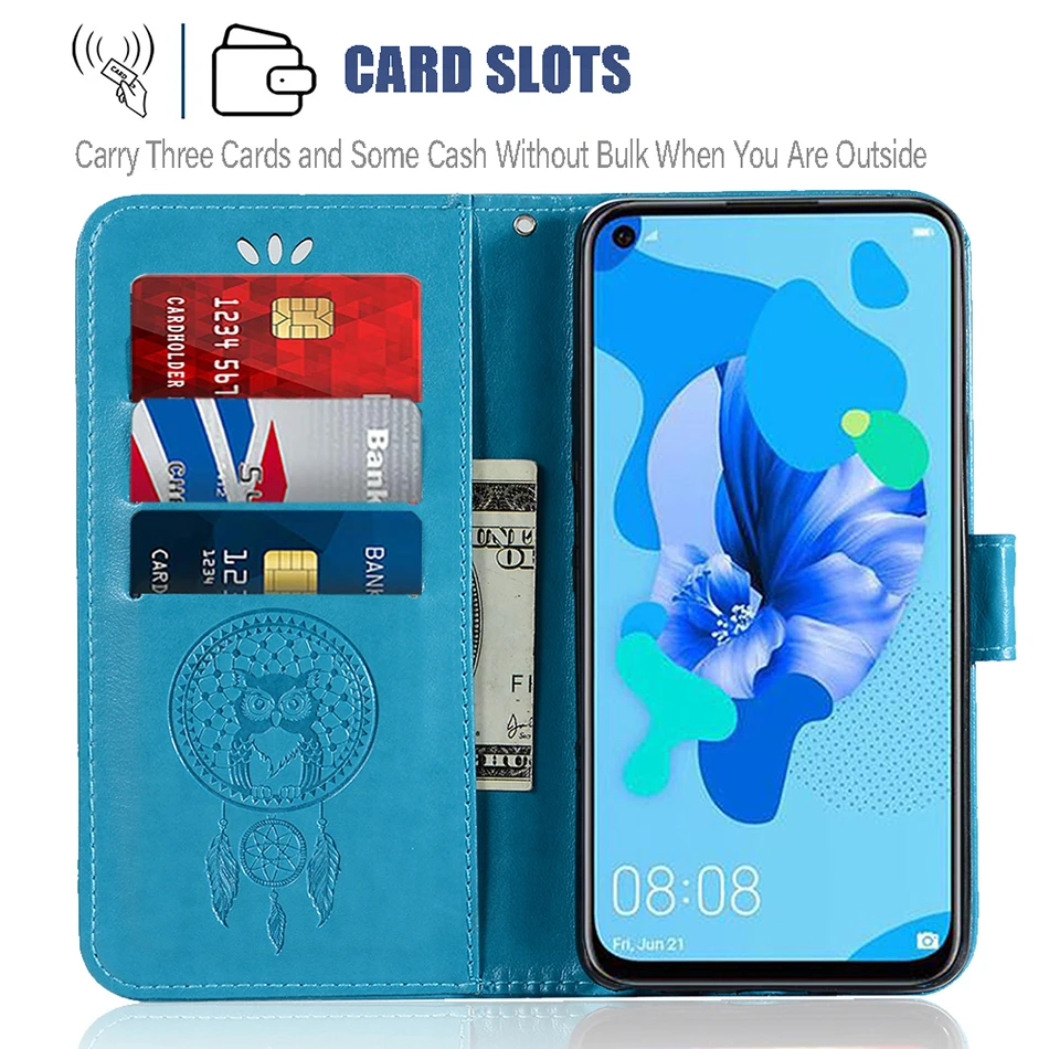 Чехол бумажник с откидной крышкой для Huawei P20 Lite 2019 P30 Pro P10 Honor 8S 8A 8C P Smart Z + магнитные