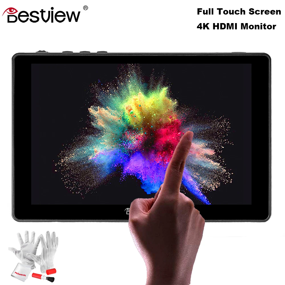 Desview(Bestview) R7 сенсорный экран монитор 7 дюймов ips 1920*1200 4K HDMI на камеру поле DSLR монитор для Canon Nikon и стабилизатор - Цвет: Черный