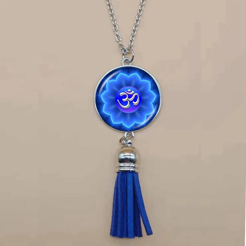 Модное ожерелье с подвеской ювелирные изделия Чакра Кисточкой Мандала