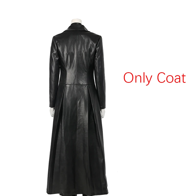 Coat Underworld косплей костюм вампира Селена косплей костюм черный кожаный костюм для Хэллоуина карнавальный праздничный костюм на заказ - Цвет: Coat