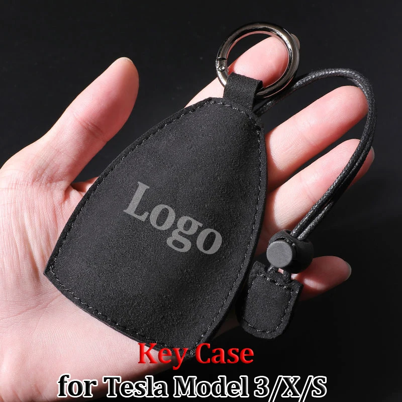 

Suede Key Fob Cover for Tesla Model 3 S X Turn Fur Key Protector Case Full Cover Protective Holder Shell Car Accessories
