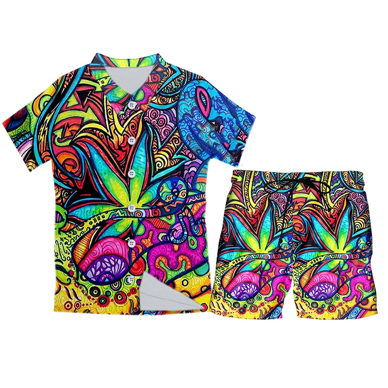 CJLM Новый разноцветный пуловер с цветными листьями 3D красочный костюм спортивный