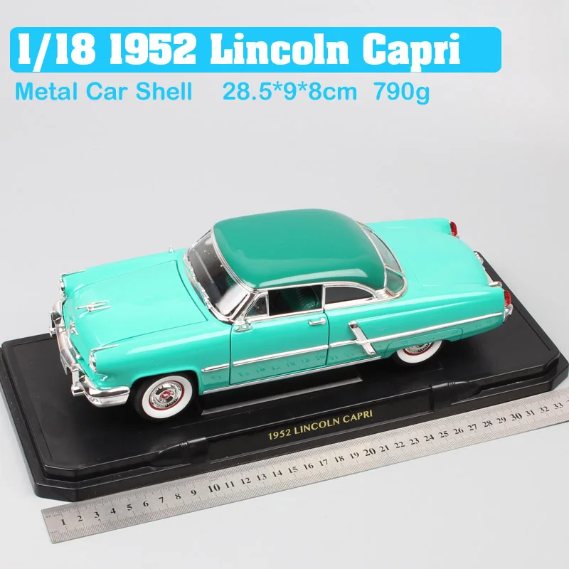 1:18 Масштаб дорожный знак Классический роскошный ford 1952 Lincoln Capri седан литье под давлением и транспортные средства игрушечные модели машин реплики для коллекции - Цвет: 1952 Lincoln Capri