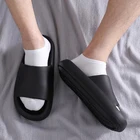 Женские Мягкие Летние черные пляжные сандалии на толстой платформе