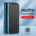 Матовое закаленное стекло для iPhone 12, 11 Pro Max, 12 Mini, матовая защита экрана для IPhone XS Max, XR, X, 8, 7, 6 Plus, SE, антибликовое